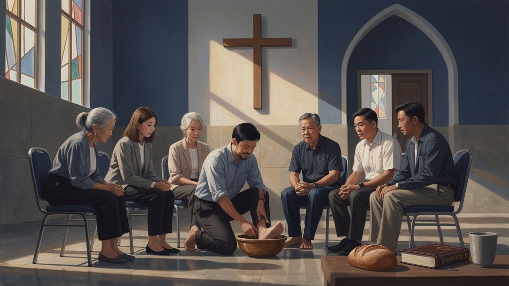 Pemimpin yang Melayani: Pelajaran dari Yesus yang Membasuh Kaki dalam Kehidupan Gereja Modern